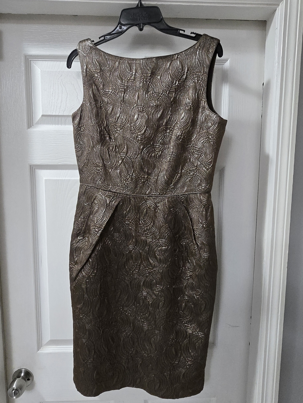 New Banana Republic Sleeveless Metallic Bronze Sheath Dress Size 10
